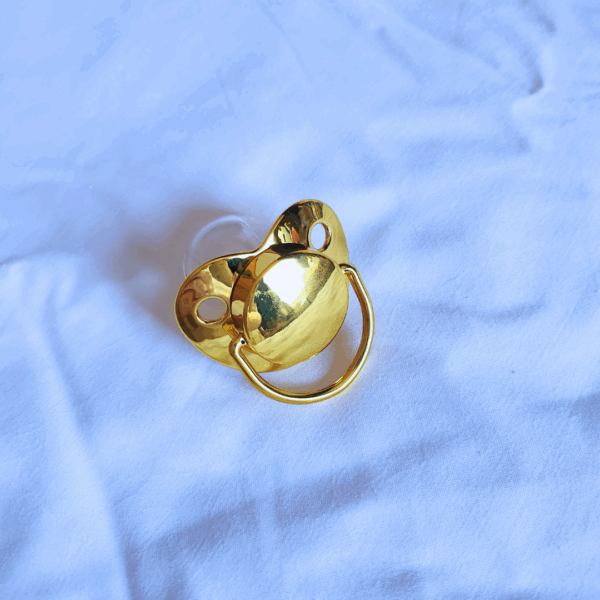 Gold Shiny Small Shield Paci
